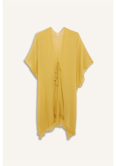 Defacto Regular Fit Pamuklu Kimono-fall İn Love Z0696az25spyl278 Sarı