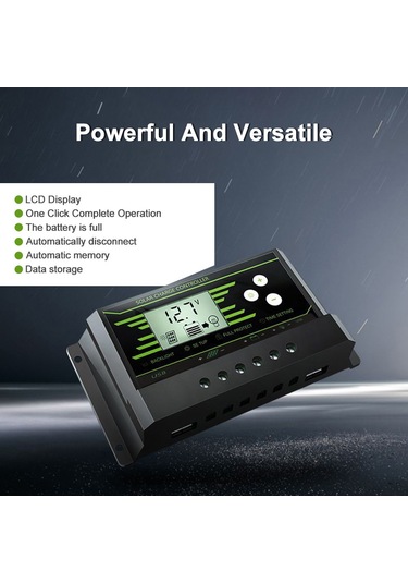 Kosona 12v/24v Akıllı Güneş Kontrolörü 10a - Pwm Yükleme, Çift Usb Arayüzü, Lcd Ekranlı