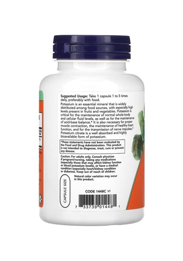 Now Potasyum Sitrate 99mg 180 Veg Kapsül