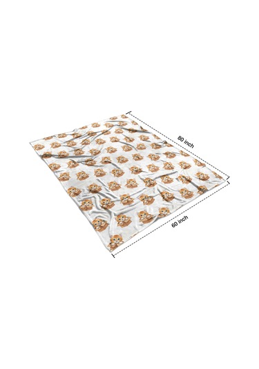 Cat Desenli 60x80 İnç Flanel Polar Battaniye, Yumuşak Ve Kalın, Tüm Mevsimler-a2 Cat Box Orange