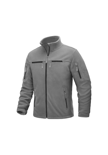 Ghassy Co. Warm Tactical Sport Multi 6 Cep Fonksiyonel Termal Polar Ceket Koyu Gri