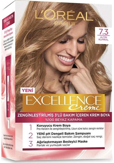 Loreal Paris Excellence Creme Saç Boyası 7.3 Altın Kumral
