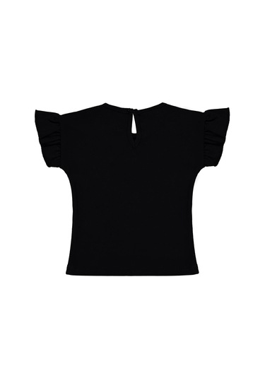 Civil Baby Çiçek Cep 6-18 Ay Tişört - Siyah