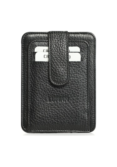 Lufian Taylor Erkek Deri Kartlık Siyah Siyah 112240010100100 Siyah