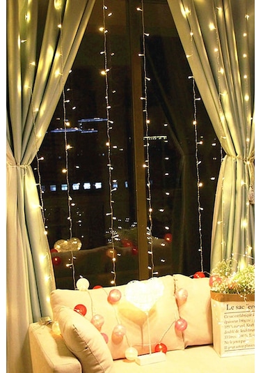 Technosmart 3x2 Metre Perde Led Animasyonlu 12 Saçaklı 240 Ledli