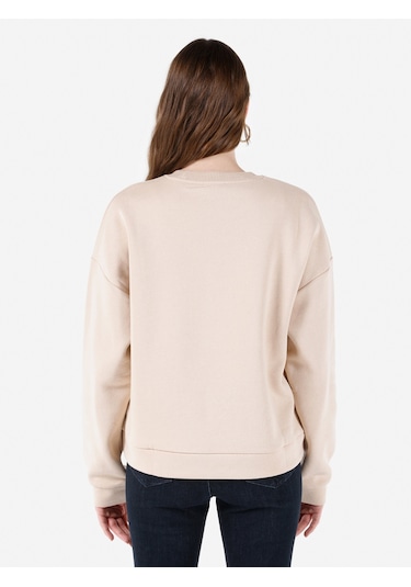 Colin's Colins Regular Fit Baskılı Bej Kadın Sweatshirt Cl1066819 Bej