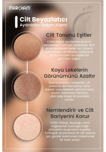 Marcham Cilt Beyazlatıcı Yüz Kremi