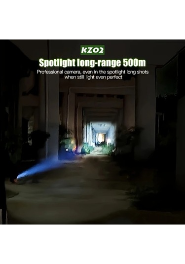 Xuweiwei Kz02 1 Yuksek Guc Led El Feneri Trpye C Sarj Edilebilir Tasinabilir Kamp Ve Acil Durum Bakır - Siyah