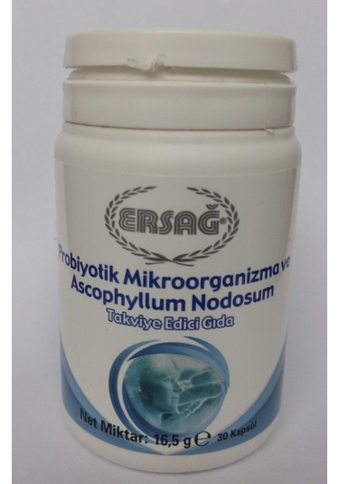 Ersağ Probiyotik Mikroorganizma Ve Ascophyllum Nodosum Içeren Gıd