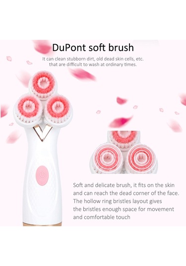 Sones Cnaier Ae-878 Usb Şarjlı Silikon Yüz Cilt Bakımı Elektrikli Yüz Temizleyici Mavi