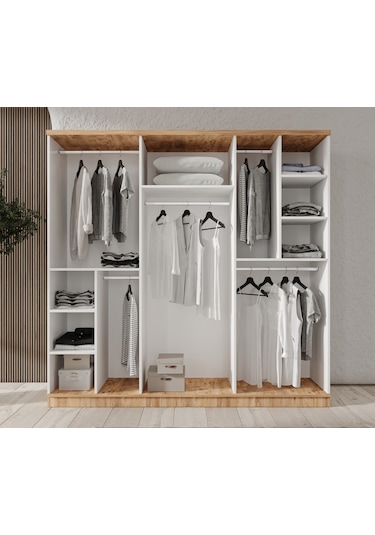 Rosa 6 Kapaklı Komple Mdf Yatak Odası Takımı