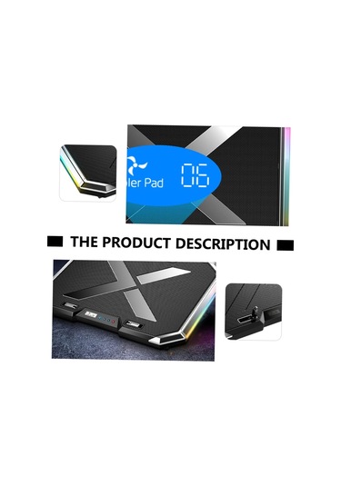 Dizüstü Bilgisayar Soğutucu Stand Tipi Aydınlatma Efektleri Dizüstü Bilgisayar Soğutma Ped Çift Bağlantı Portları Spinal Bakım İçin Yükseklik Ayarı