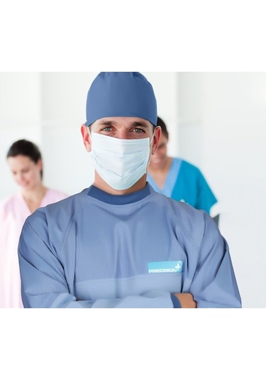 Caretex Yıkanabilir.Sıvı&Nem Geçirmez Yeşil Ameliyat Önlüğü L