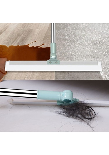 Xiyyadms "pratik Silikonlu Yer Süpürgesi - 180 Ayarlanabilir Uzatma Sapı İle Hızlı Ve Kolay Temizlik" Yeşil