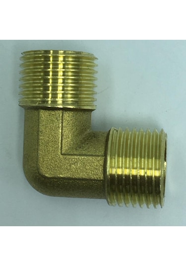 Suntek 1 Adet Çift Erkek Dişli Dirsek Pirinç Dn15xdn15