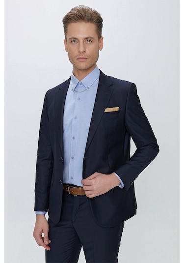 Efor Slim Fit Klasik Mono Yaka Klasik Lacivert Takım Elbise Tk 2021 Lacivert