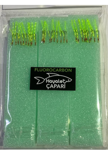 Florocarbon Arnavut Çaparisi 12 No 3lü Paket 0.12/0.24 Uv Yeşil