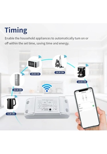 Maoyaya 20a/16a/10a Wifi Anahtarı Akıllı Ev Otomasyonu Röle Modülü Kablosuz Kontrol 16a Diğer