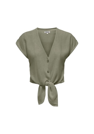 Onlsıesta Ss Knot Lın Bl Shırt Pnt Noos Yeşil Renk