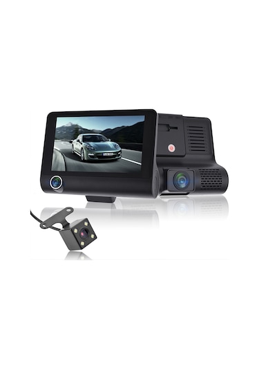3 Kameralı 1080p Yol Kayıt Araç Kamerası Türkçemenü Üç Kameralı