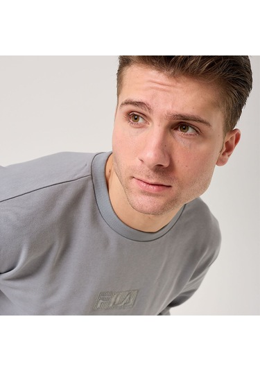 Gri Fila Erkek Bisiklet Yaka Sweatshirt Deva Fam0570 Gri