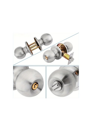 Willowhaven 3 Adet Nikel Yatak Odası Banyo Kapı Kilidi Kilit Seti Kilitlenebilir Kolay Kurulum
