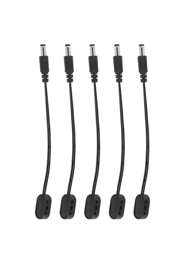Gitar Efekt Pedalı İçin Efekt Pedalı Gücü, Dik Açı Konnektörlü Daisy Chain Kablosu, 5mm X 1mm Erkek Konnektörleri Destekler, Her Birine Bağımsız Pil