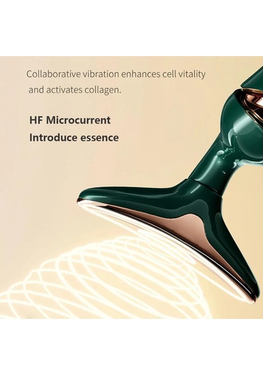 Lichen 3 In 1 Boyun Yüz Kaldırma Masaj Cihazı Microcurrent Foton Yeşil