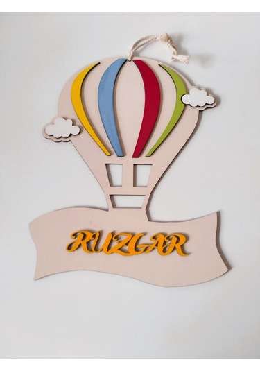 Çocuk Oda Kapı Süsü İsime Özel Krem