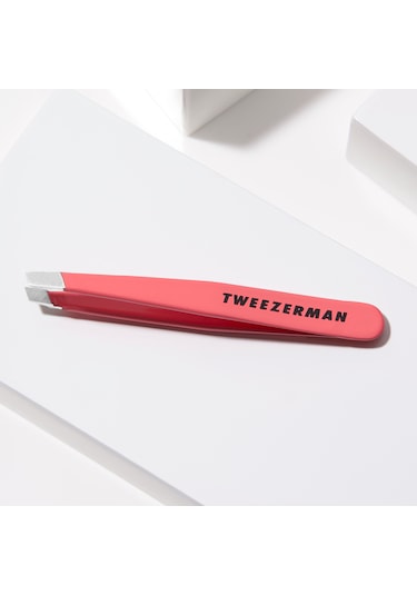 Tweezerman Mini Slant Tweezer Geranium Cımbız Mercan