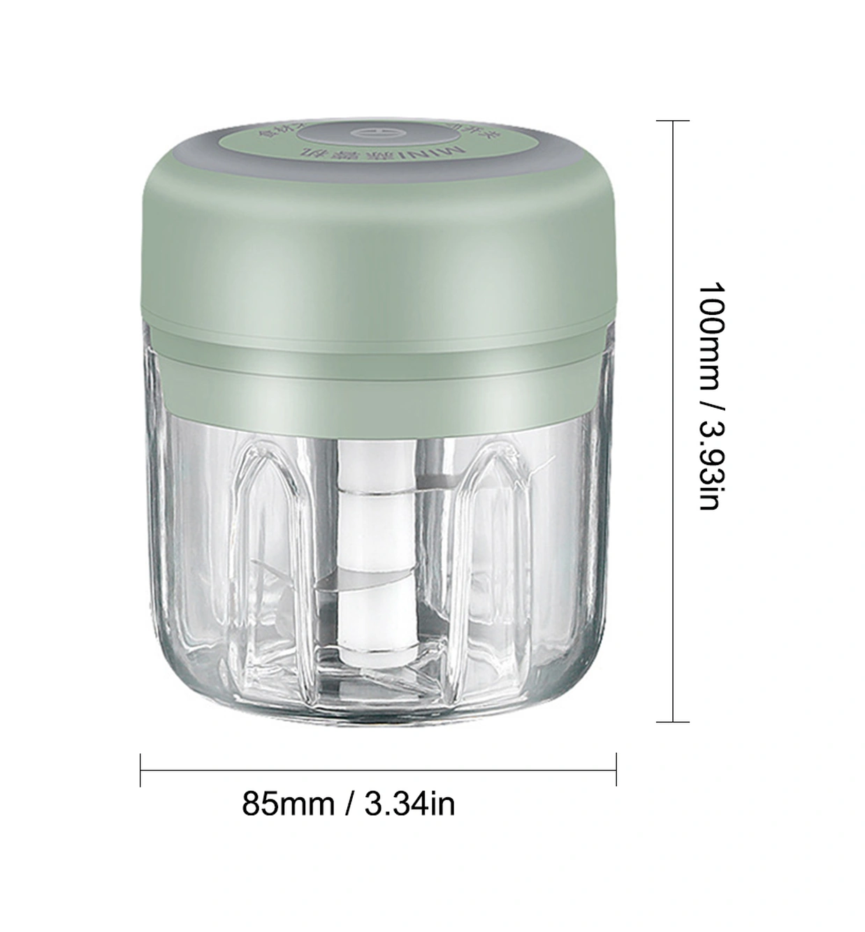 Youmex Kablosuz Elektrikli Mini Yemek Döneri 250ml - Çinko, Sebze, Et, Buz Kırıcı - Paslanmaz Çelik Bıçaklar - Şarj Edilebilir - Pembe Pembe