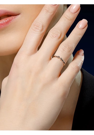 Sokolov 925 Ayar Gümüş Mücevher Klasik Yüzük 13896771 Gri