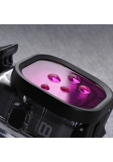 Gopro Hero 8 Uyumlu Su Altı Dalış Filtresi Pembe