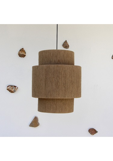 Linen Yeni Sarkıt Lamba 40x50 Bej