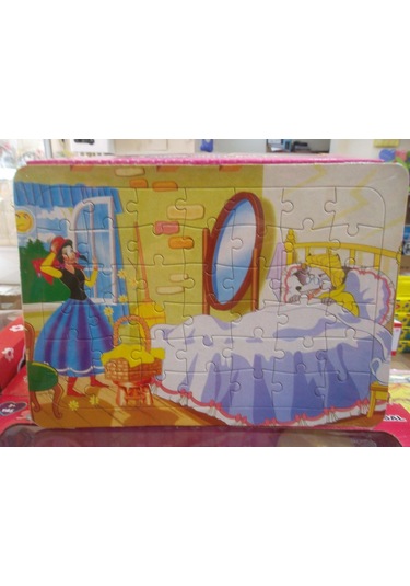 42 Parça Karton Puzzle Arkası Boyamalı 2 Adet