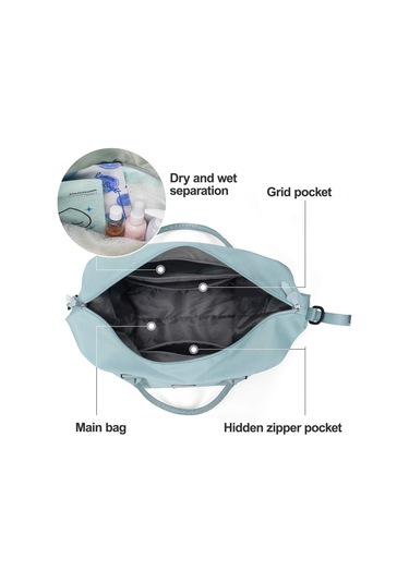 Tramvaylı Islak Cep Seyahat Duffel Çantası Olan Kadınlar İçin Çantaya Devam Et