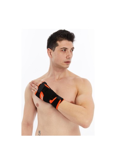 Prolife Ortopedi Avuç İçi Baş Parmak Destekli El Bilek Ateli Siyah-turuncu