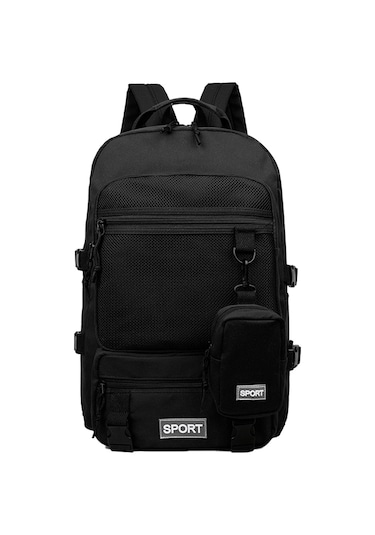 Yuntech01 Geniş Kapasiteli Oxford Kumaş Sırt Çantası - Her Türlü İhtiyaca Uygun Çok Fonksiyonlu Erkek Ve Kadın İçin Siyah