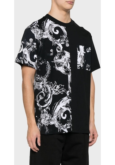 Versace Jeans Couture Erkek T Shirt 76gah611 Js287 899 Siyah Versace Jeans Couture Erkek T Shirt 76gah611 Js287 899 Siyah