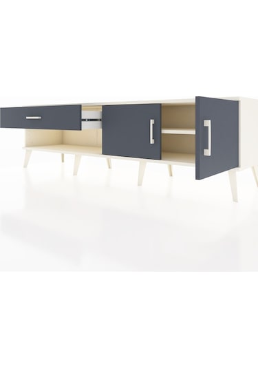 Hyperion Tv Ünitesi Tek Raflı Tek Çekmeceli 2 Kapaklı 176x44x51 Aytaşı-antrasit/antrasit Antrasıt/antrasıt