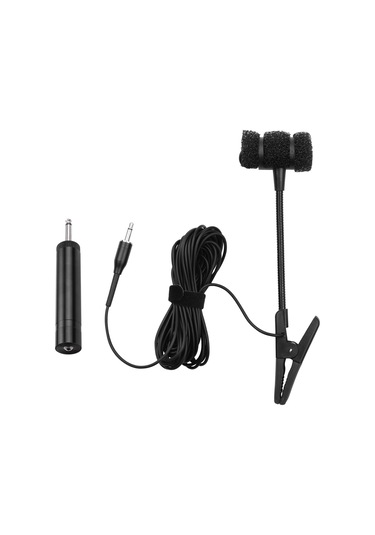 Springsun "saksofon Ve Üflemeli Çalgılar İçin Profesyonel Klipsli Kondenser Mikrofon - 3.5mm/6.35mm Bağlantı"