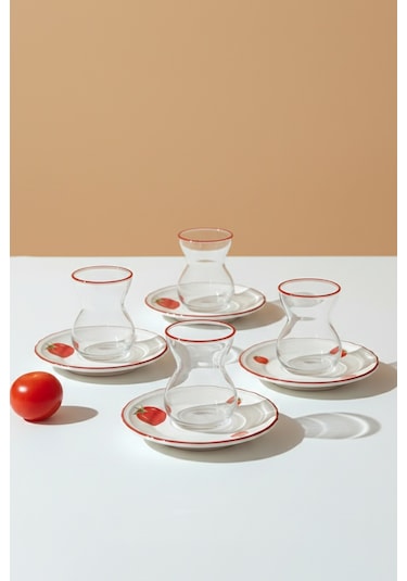 Rakle x Bengi Kurtcebe Pomodoro Stoneware 8 Parça Çay Seti 140 cc