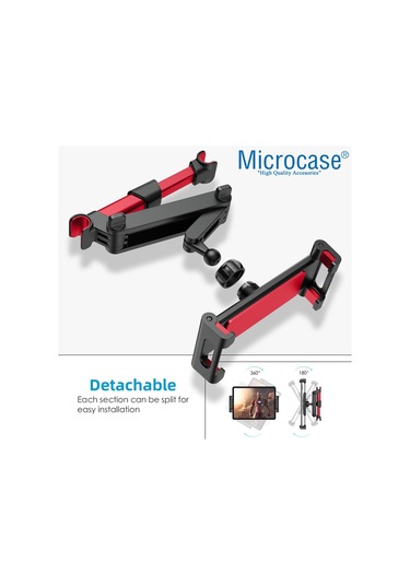 Microcase Koltuk Arkası Tablet Telefon Tutucu Kırmızı-Syh Al2899
