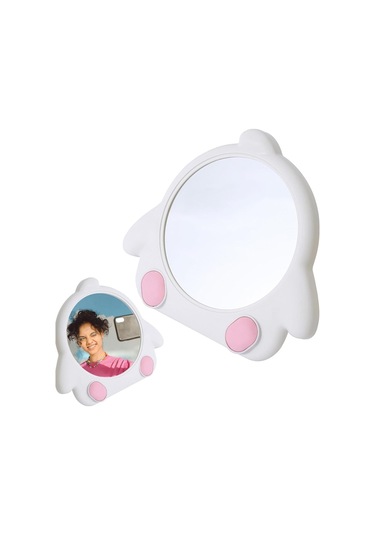 Caş Dekorasyon Beyaz Renk Penguen Model Masa Aynası Beyaz