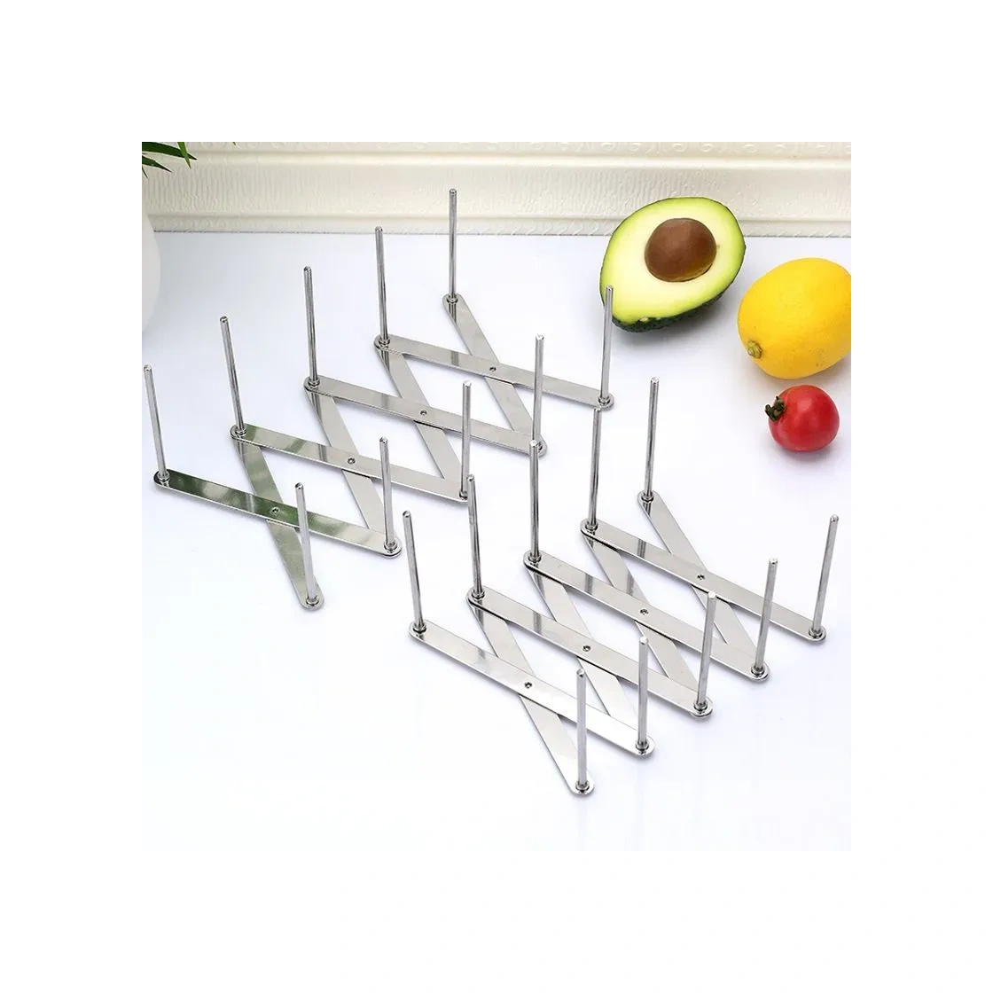 Konesam Çelik Paslanmaz Ev Fırçası, Tabak, Kova Ve Kapağı Organize Etmek İçin Uzunluk Ve Genişliği Ayarlanabilir, Sulu Ve Kurutma Özellikli Depolama Rafı Diğer