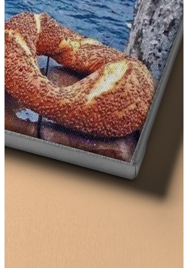 Webstyle Üsküdar Da Çay Simit Sayılarla Boyama Seti Kasnaklı 40x50 Cm