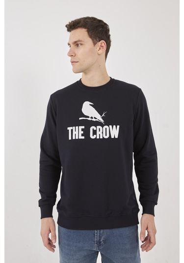 Zoom Lacivert O-yaka Sweatshırt Lacivert