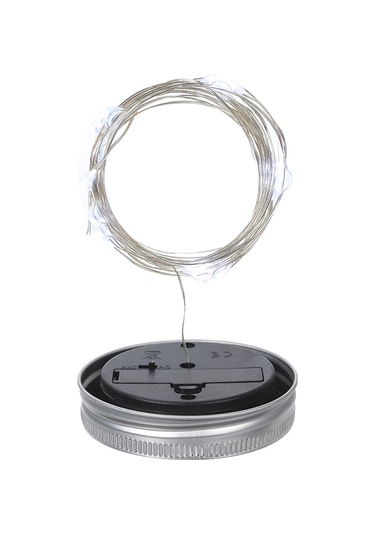 Teltree Güneş Enerjili Bakır Tel Led Lambaderi - 1m 10led Beyaz Işık, Ev/organizasyon Dekorasyonu, Ip65 Su Geçirmez Şişe Yok Diğer