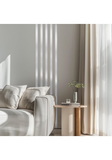 Symbee Stahl Paslanmaz Zımba Kenar Bandı 6m X 50mm: Duvar Tavan Mobilya Dekoratif Kenar, Otomatik Yapışkan Arka, Ayna Gümüş Rengi