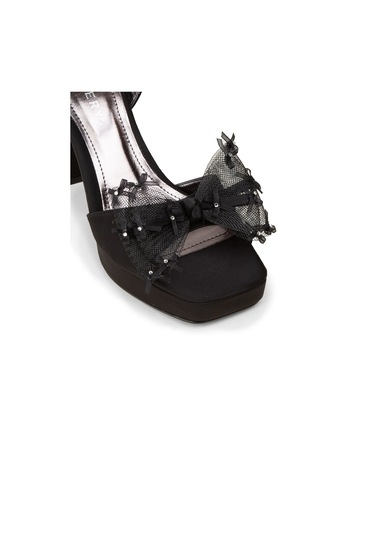 Deery Kadın Siyah Tül Ayrıntılı Abiye Ayakkabı - K0104zsyhm01